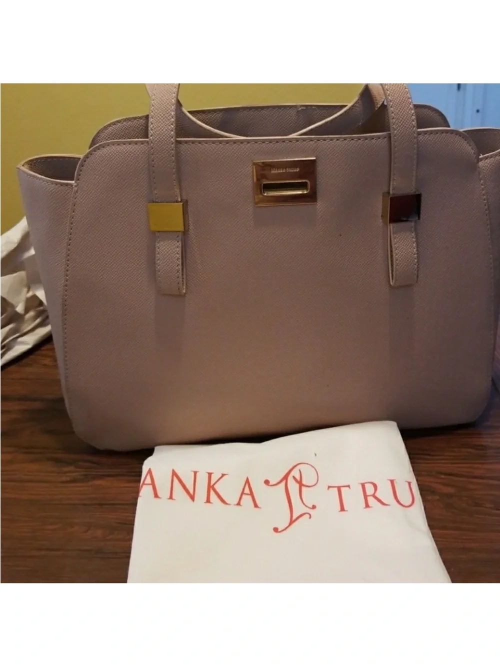 Ivanka Trump Blush Pink Tote with Gold Hardware
